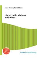 List of Radio Stations in Quebec: (English)
