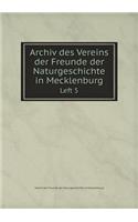 Archiv Des Vereins Der Freunde Der Naturgeschichte in Mecklenburg Left 5