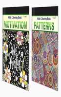 Motivation and Patterns Adult Colouring Books : Coloring Book for Adults, Creative Art Book, Art Therapy Coloring Book, Peaceful Coloring Book | Pack of 2 Adult colouring books