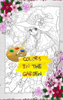 Colors in the Garden: color & frame coloring book - in the garden, gift for Adults