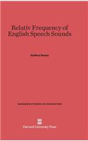 Relativ Frequency of English Speech Sounds