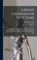Jewish Calendar for Fifty Years