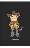 Notebook: Lined Journal for Wild West, Ape and Cowboy Fans - Paperback, Diary Gift for Men, Women and Children