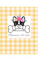 Planner 2019-2020: 18 Month Academic Planner. Daily Schedule, Important Dates, Mood Tracker, Goals and Thoughts All in One! Cute Boston Terrier Illustrations on Each P