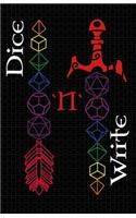 Dice `N` Write: Just a 5,5 x 8,5 Inch Tabletop lined Notebook for all kinds of stuff, 120 pages,