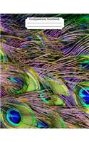 Composition Notebook Peacock Design Vol 12: College-ruled lined paper for notes, ideas, classes, and more!