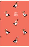 2019 - 2020: 18 Month Academic Planner from JULY 2019 through DECEMBER 2020 with yearly overviews, monthly calendars and weekly 2-page horizontal layout, notes, 