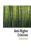 Anti-Higher Criticism