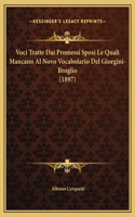 Voci Tratte Dai Promessi Sposi Le Quali Mancano Al Novo Vocabolario Del Giorgini-Broglio (1897)