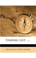 Finding List ......