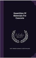 Quantities of Materials for Concrete