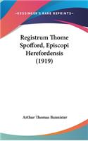 Registrum Thome Spofford, Episcopi Herefordensis (1919)