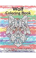 Wolf Coloring Book- An Adult Coloring Book of Zentangle Designs
