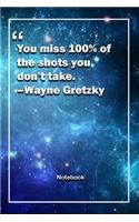 You miss 100% of the shots you don't take. -Wayne Gretzky