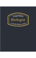 Legendary Biologist, 12 Month Planner 2020: A classy black and gold Monthly & Weekly Planner January - December 2020