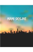 Miami Skyline: Sketch Book - Large Notebook for Drawing, Doodling or Sketching: 100 Pages, 8.5" x 11". Kraft Cover Sketchbook ( Blank Paper Drawing and Write Journ