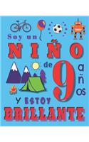 Soy un niño de 9 años y estoy brillante: Cuaderno de bocetos cuaderno de dibujos para niños de nueve años