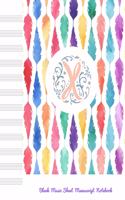 X Blank Music Sheet Manuscript Notebook