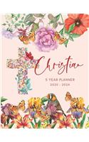 2020-2024 Five Year Planner Monthly Calendar Christian Goals Agenda Schedule Organizer