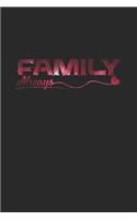 Family always: 6x9 Family - dotgrid - dot grid paper - notebook - notes