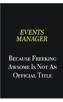 Events Manager because freeking awsome is not an official title: Writing careers journals and notebook. A way towards enhancement
