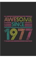 Awesome Since 1977: Graph Ruled Notebook - Journal for Birthday Gift Idea