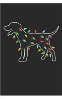 Dalmatian with Christmas Lights - Christmas Notebook - Dalmatian Diary - Dog Journal - Christmas Gift for Dog Lover: Medium College-Ruled Journey Diary, 110 page, Lined, 6x9 (15.2 x 22.9 cm)