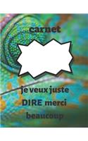 carnet: je veux juste dire merci beaucoup: carnet: je veux juste dire merci beaucoup, cahier cadeau pour Thanksgiving, cahier journal pour leThanksgiving jo