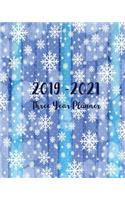 2019-2021 Three Year Planner-Snow Flakes: 36 Months Planner and Calendar, Monthly Calendar Planner, Agenda Planner and Schedule Organizer, Journal Planner and Logbook, Appointment Notebook, 
