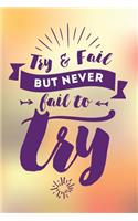 Try and Fail But Never Fail to Try