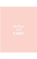 Jazlyn 2019 Planner: Calendar with Daily Task Checklist, Organizer, Journal Notebook and Initial Name on Plain Color Cover (Jan Through Dec), Jazlyn 2019 Planner