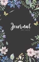 Dot Grid Journal: Beautiful Floral Cover Dotted Bullet Notebook Journal with Dot Grid Pages and Sketch Book Diary for Calligraphy Beginners Hand Lettering