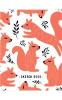 Sketch Book: Squirrel Pattern Sketchbook for Drawing Sketching - 8.5x11 Pages to Draw Sketch Doodle - Write in Title, Date, Table of Contents