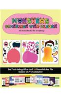 Die besten Bücher für Zweijährige: (20 vollfarbige Kindergarten-Arbeitsblätter zum Ausschneiden und Einfügen - Monster)(50 Die Besten Bücher Für Zweijährige)