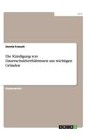 Kündigung von Dauerschuldverhältnissen aus wichtigen Gründen