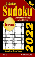 2022 Jigsaw Sudoku: 365 Extreme Puzzles for Every Day of the Year: Keep Your Brain Young(Game Calendars)