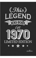 This Legend was born in 1970 LIMITED EDITION
