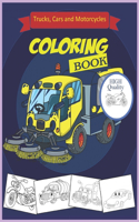 Cars.Trucks and Motorcycles Coloring Book