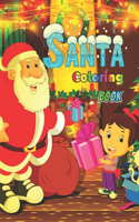 Santa Coloring Book: 50 Christmas Coloring Pages for Kids