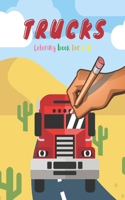 Trucks Coloring Book For Kids