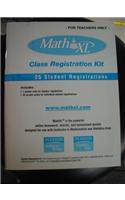 Student Registration Packets for Mathxl 25: (English)