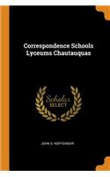 Correspondence Schools Lyceums Chautauquas