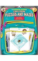 Challenge Puzzles and Mazes, Homework Helpers, Grade 3