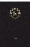 Monogram Capricorn Notebook: (Monogram Black 150 Lined)