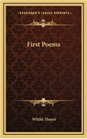 First Poems: (English)