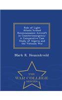 Role of Light Attack/Armed Reconnaissance Aircraft in Counterinsurgency