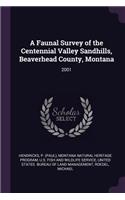 Faunal Survey of the Centennial Valley Sandhills, Beaverhead County, Montana
