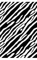 Zebra Stripes. Blank Journal: 160 Blank Pages, 6 X 9 Inch (15.24 X 22.86 CM) Soft Cover