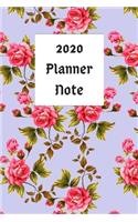 2020 Planner Note Write what you plan for this year. Your goals, your dreams, your aspirations, and I know that writing what you like to do is achieved faster than you think.6 x 9 inches 120 pages