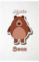 Alaric Bear A5 Lined Notebook 110 Pages: Funny Blank Journal For Wide Animal Nature Lover Zoo Relative Family Baby First Last Name. Unique Student Teacher Scrapbook/ Composition Great For H